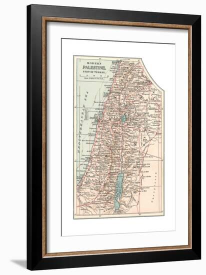 Inset Map of Palestine (Part of Turkey)-Encyclopaedia Britannica-Framed Giclee Print