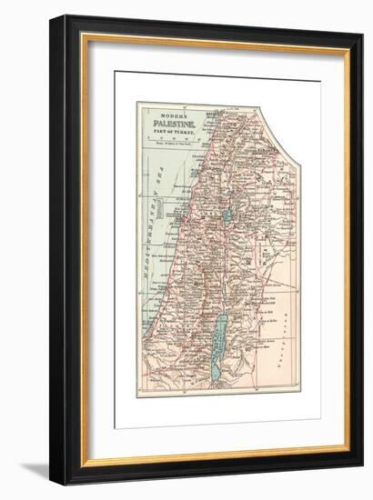 Inset Map of Palestine (Part of Turkey)-Encyclopaedia Britannica-Framed Giclee Print