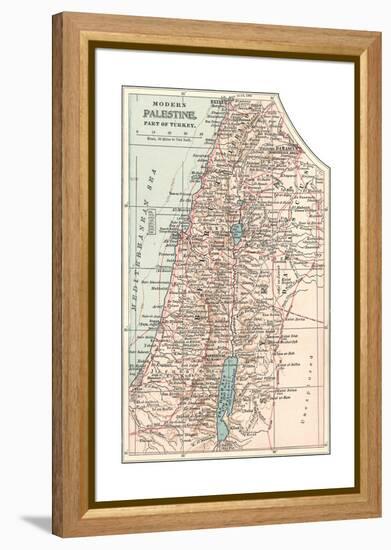 Inset Map of Palestine (Part of Turkey)-Encyclopaedia Britannica-Framed Premier Image Canvas