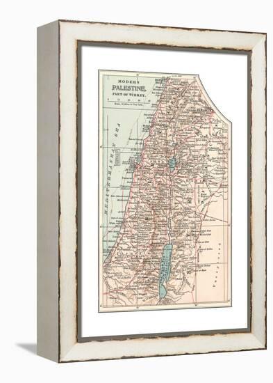 Inset Map of Palestine (Part of Turkey)-Encyclopaedia Britannica-Framed Premier Image Canvas