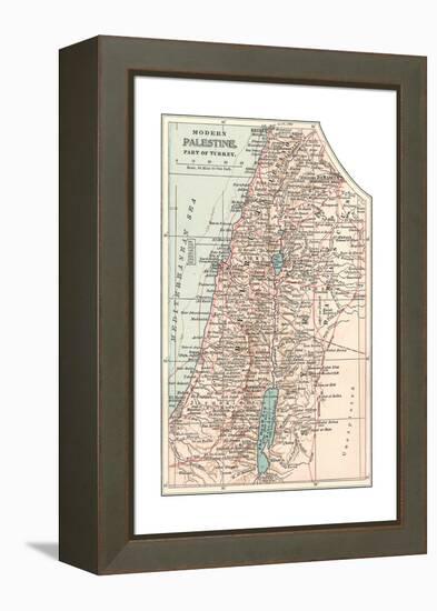 Inset Map of Palestine (Part of Turkey)-Encyclopaedia Britannica-Framed Premier Image Canvas