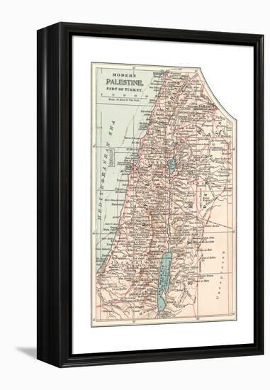 Inset Map of Palestine (Part of Turkey)-Encyclopaedia Britannica-Framed Premier Image Canvas