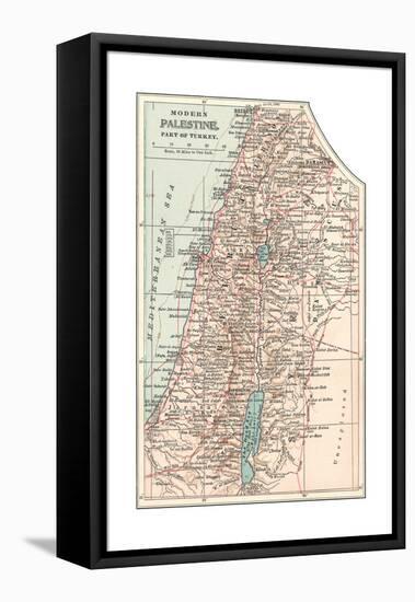 Inset Map of Palestine (Part of Turkey)-Encyclopaedia Britannica-Framed Premier Image Canvas