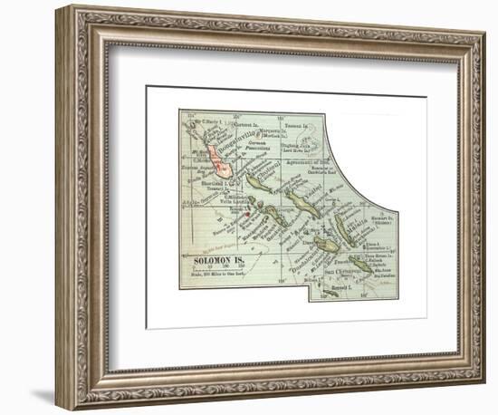 Inset Map of Solomon Islands. Bougainville. South Pacific-Encyclopaedia Britannica-Framed Giclee Print