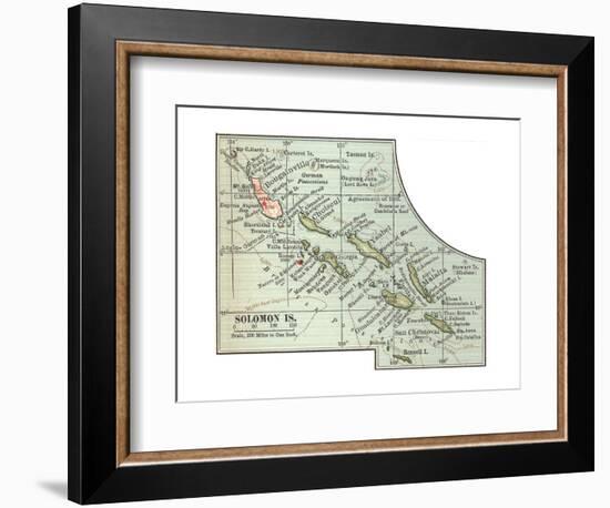 Inset Map of Solomon Islands. Bougainville. South Pacific-Encyclopaedia Britannica-Framed Giclee Print