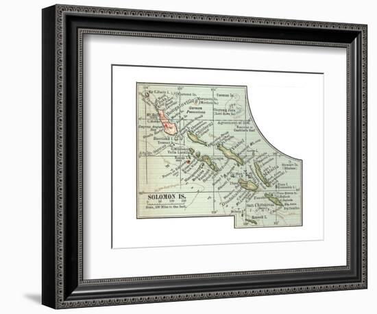 Inset Map of Solomon Islands. Bougainville. South Pacific-Encyclopaedia Britannica-Framed Giclee Print