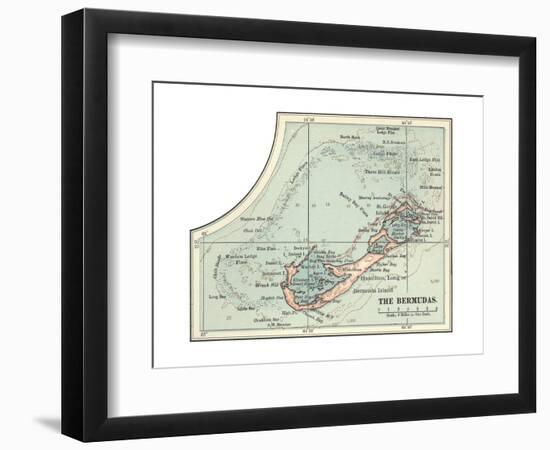 Inset Map of the Bermudas. Caribbean Islands-Encyclopaedia Britannica-Framed Giclee Print