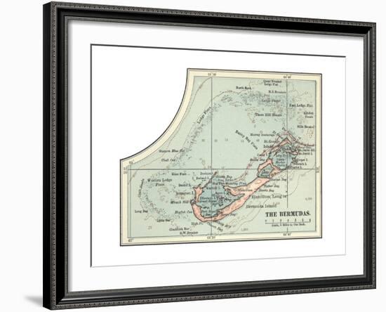 Inset Map of the Bermudas. Caribbean Islands-Encyclopaedia Britannica-Framed Giclee Print