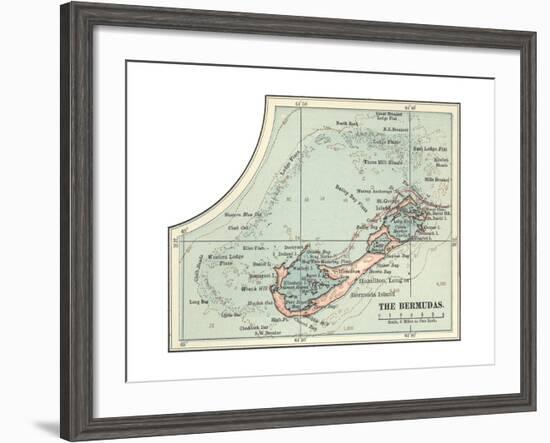 Inset Map of the Bermudas. Caribbean Islands-Encyclopaedia Britannica-Framed Giclee Print