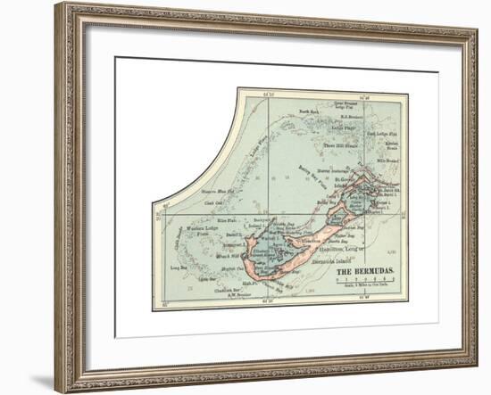 Inset Map of the Bermudas. Caribbean Islands-Encyclopaedia Britannica-Framed Giclee Print