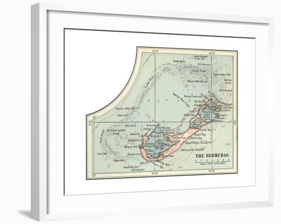 Inset Map of the Bermudas. Caribbean Islands-Encyclopaedia Britannica-Framed Giclee Print