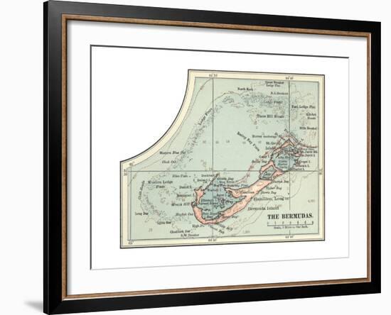 Inset Map of the Bermudas. Caribbean Islands-Encyclopaedia Britannica-Framed Giclee Print