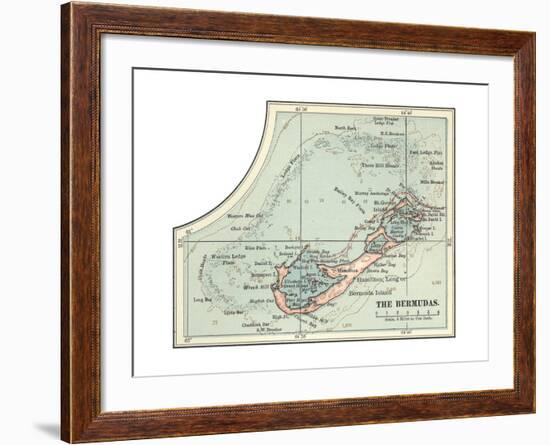 Inset Map of the Bermudas. Caribbean Islands-Encyclopaedia Britannica-Framed Giclee Print