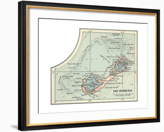 Inset Map of the Bermudas. Caribbean Islands-Encyclopaedia Britannica-Framed Giclee Print