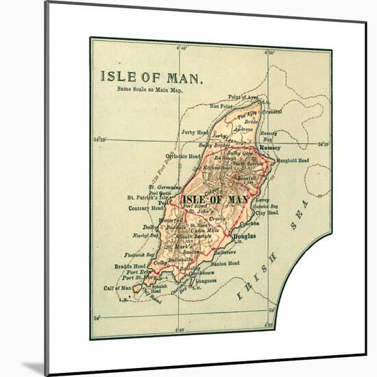 Inset Map of the Isle of Man. United Kingdom-Encyclopaedia Britannica-Mounted Giclee Print