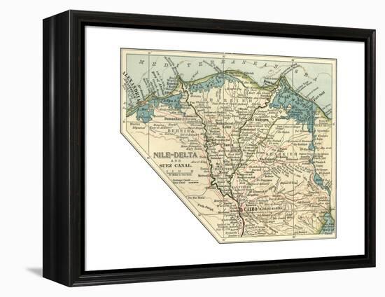 Inset Map of the Nile Delta and Suez Canal. Egypt-Encyclopaedia Britannica-Framed Premier Image Canvas