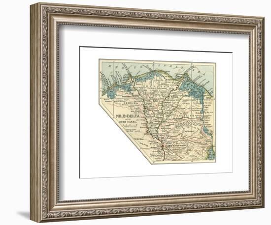 Inset Map of the Nile Delta and Suez Canal. Egypt-Encyclopaedia Britannica-Framed Giclee Print