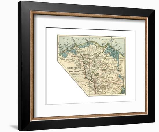 Inset Map of the Nile Delta and Suez Canal. Egypt-Encyclopaedia Britannica-Framed Giclee Print