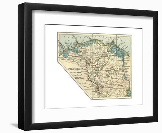 Inset Map of the Nile Delta and Suez Canal. Egypt-Encyclopaedia Britannica-Framed Giclee Print