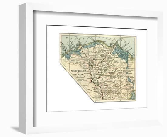 Inset Map of the Nile Delta and Suez Canal. Egypt-Encyclopaedia Britannica-Framed Giclee Print