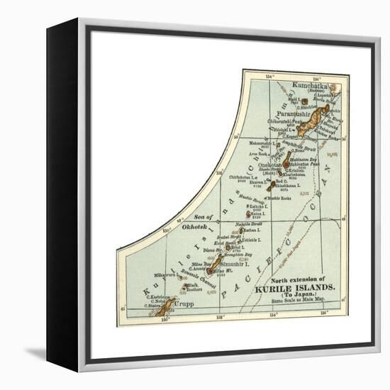 Inset Map of the North Extension of Kurile Islands; Japan-Encyclopaedia Britannica-Framed Premier Image Canvas