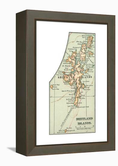 Inset Map of the Shetland Islands. United Kingdom-Encyclopaedia Britannica-Framed Premier Image Canvas