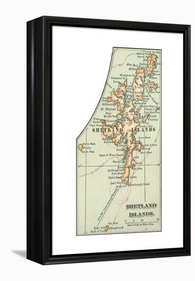 Inset Map of the Shetland Islands. United Kingdom-Encyclopaedia Britannica-Framed Premier Image Canvas