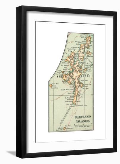 Inset Map of the Shetland Islands. United Kingdom-Encyclopaedia Britannica-Framed Giclee Print