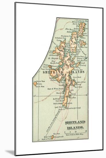 Inset Map of the Shetland Islands. United Kingdom-Encyclopaedia Britannica-Mounted Giclee Print