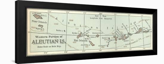 Inset Map of the Western Portion of the Aleutian Islands. Alaska-Encyclopaedia Britannica-Framed Art Print