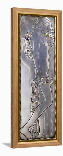 Inset Panel of a Weiner Werkstatte White Painted Single Bed Depicting a Naked Androgynous Figure-Kolo Moser-Framed Premier Image Canvas