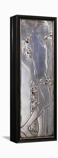 Inset Panel of a Weiner Werkstatte White Painted Single Bed Depicting a Naked Androgynous Figure-Kolo Moser-Framed Premier Image Canvas