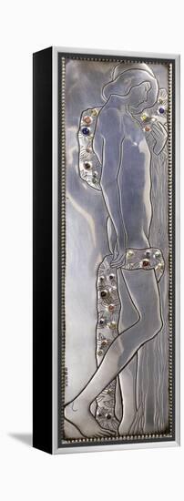 Inset Panel of a Weiner Werkstatte White Painted Single Bed Depicting a Naked Androgynous Figure-Kolo Moser-Framed Premier Image Canvas