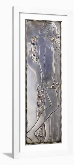 Inset Panel of a Weiner Werkstatte White Painted Single Bed Depicting a Naked Androgynous Figure-Kolo Moser-Framed Giclee Print