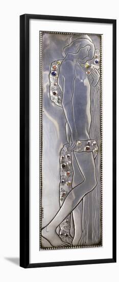 Inset Panel of a Weiner Werkstatte White Painted Single Bed Depicting a Naked Androgynous Figure-Kolo Moser-Framed Giclee Print