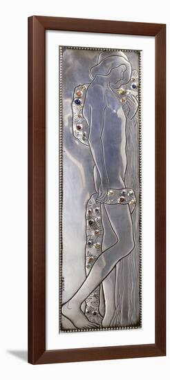 Inset Panel of a Weiner Werkstatte White Painted Single Bed Depicting a Naked Androgynous Figure-Kolo Moser-Framed Giclee Print
