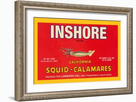 Inshore Brand Squid - Calamares-Paris Pierce-Framed Art Print