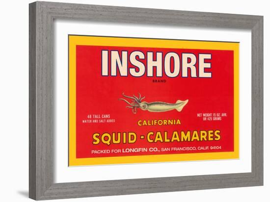 Inshore Brand Squid - Calamares-Paris Pierce-Framed Art Print