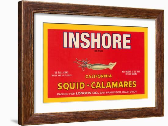 Inshore Brand Squid - Calamares-Paris Pierce-Framed Art Print