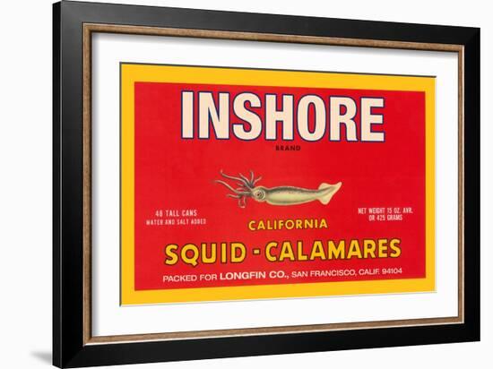 Inshore Brand Squid - Calamares-Paris Pierce-Framed Art Print