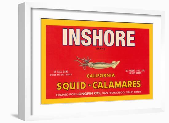 Inshore Brand Squid - Calamares-Paris Pierce-Framed Art Print