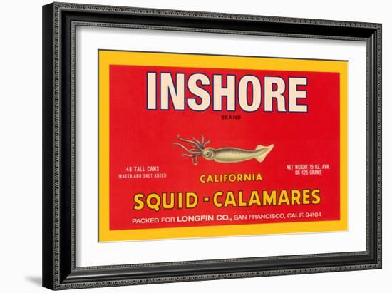 Inshore Brand Squid - Calamares-Paris Pierce-Framed Art Print