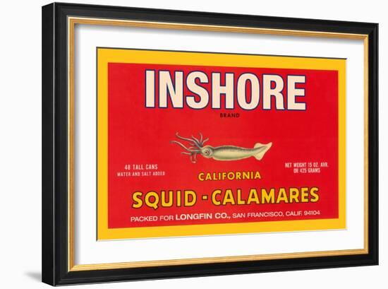 Inshore Brand Squid - Calamares-Paris Pierce-Framed Art Print