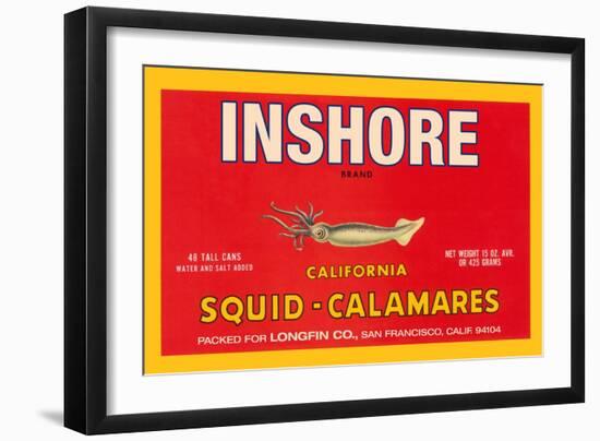 Inshore Brand Squid - Calamares-Paris Pierce-Framed Premium Giclee Print