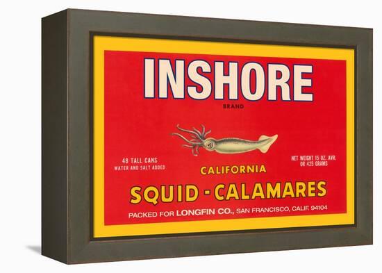 Inshore Brand Squid - Calamares-Paris Pierce-Framed Stretched Canvas