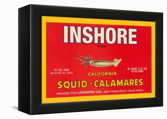 Inshore Brand Squid - Calamares-Paris Pierce-Framed Stretched Canvas