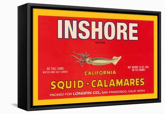 Inshore Brand Squid - Calamares-Paris Pierce-Framed Stretched Canvas