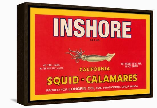 Inshore Brand Squid - Calamares-Paris Pierce-Framed Stretched Canvas