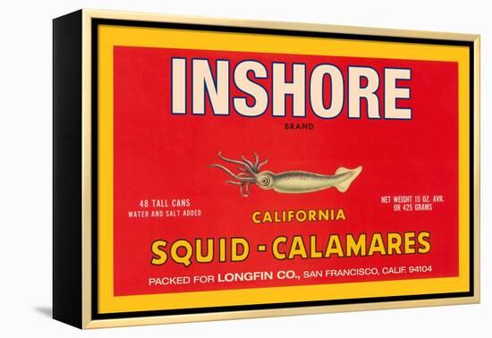 Inshore Brand Squid - Calamares-Paris Pierce-Framed Stretched Canvas