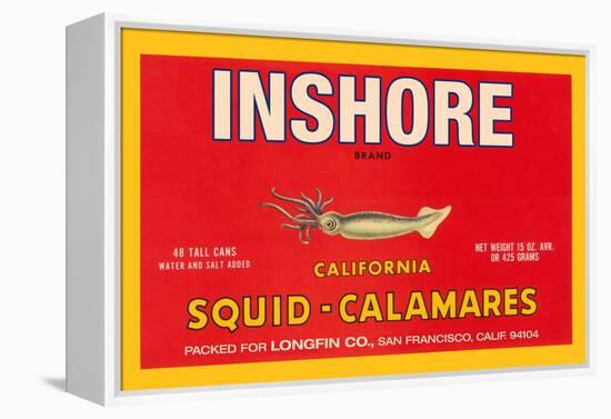 Inshore Brand Squid - Calamares-Paris Pierce-Framed Stretched Canvas